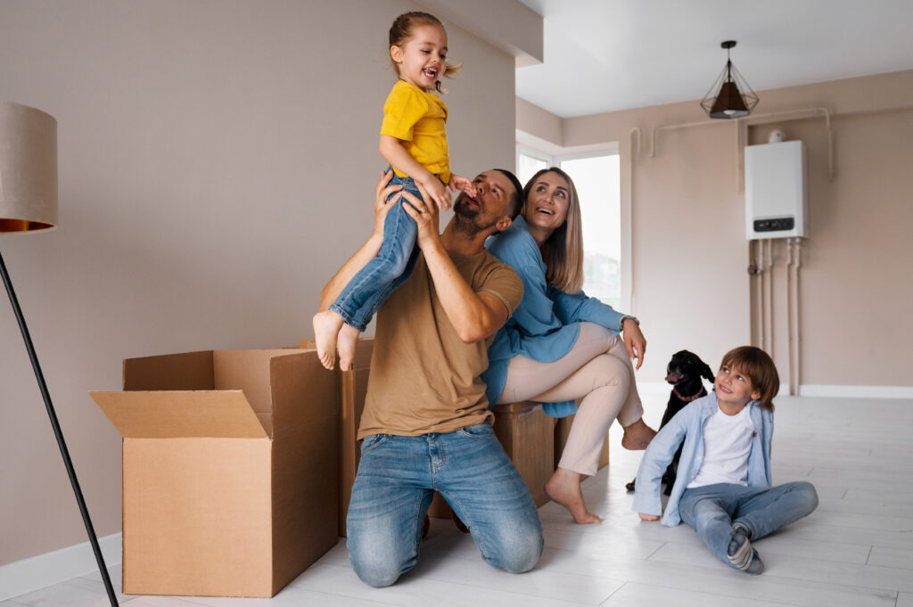 happy-family-with-dog-moving-new-home